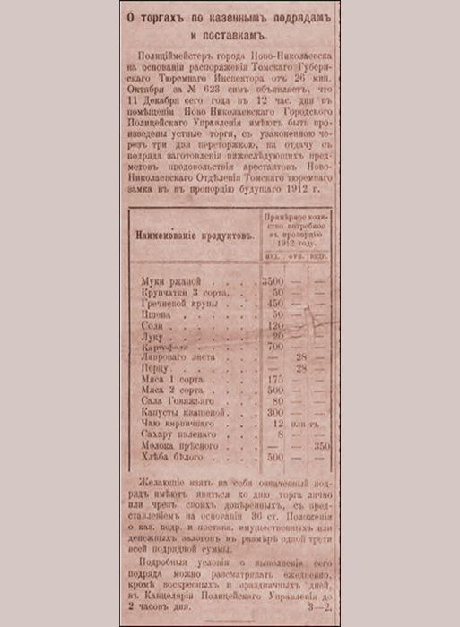 ЧЕМ КОРМИЛИ АРЕСТАНТОВ В НОВО-НИКОЛАЕВСКЕ ЧЕМ КОРМИЛИ АРЕСТАНТОВ В НОВО-НИКОЛАЕВСКЕ